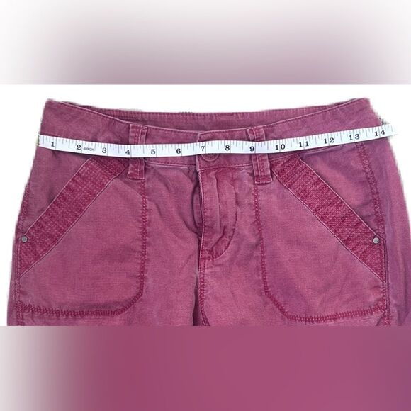 Jag Jeans Cargo Utility cropped Pants Stretch faded Red / orange Women’s size 4 - Picture 6 of 10